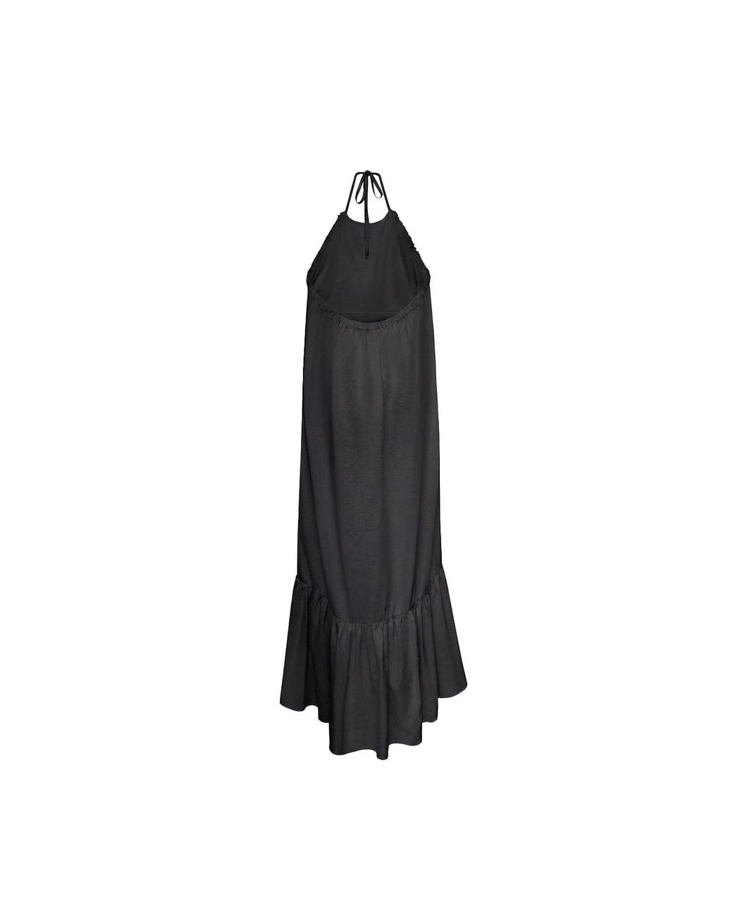 Audrey Vallens Black Halter Drift Dress Noir