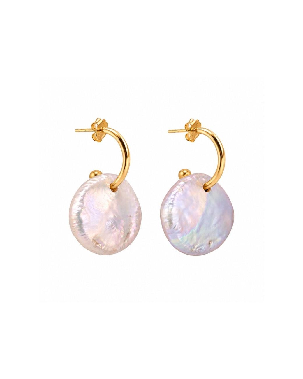 Lalinde Metallic Keshi & Hoop Earrings