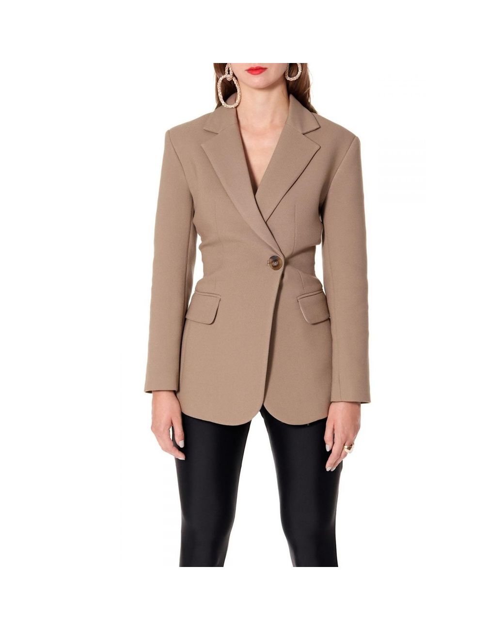 AGGI by HALEWSKI Brown Isabella Natural Blazer