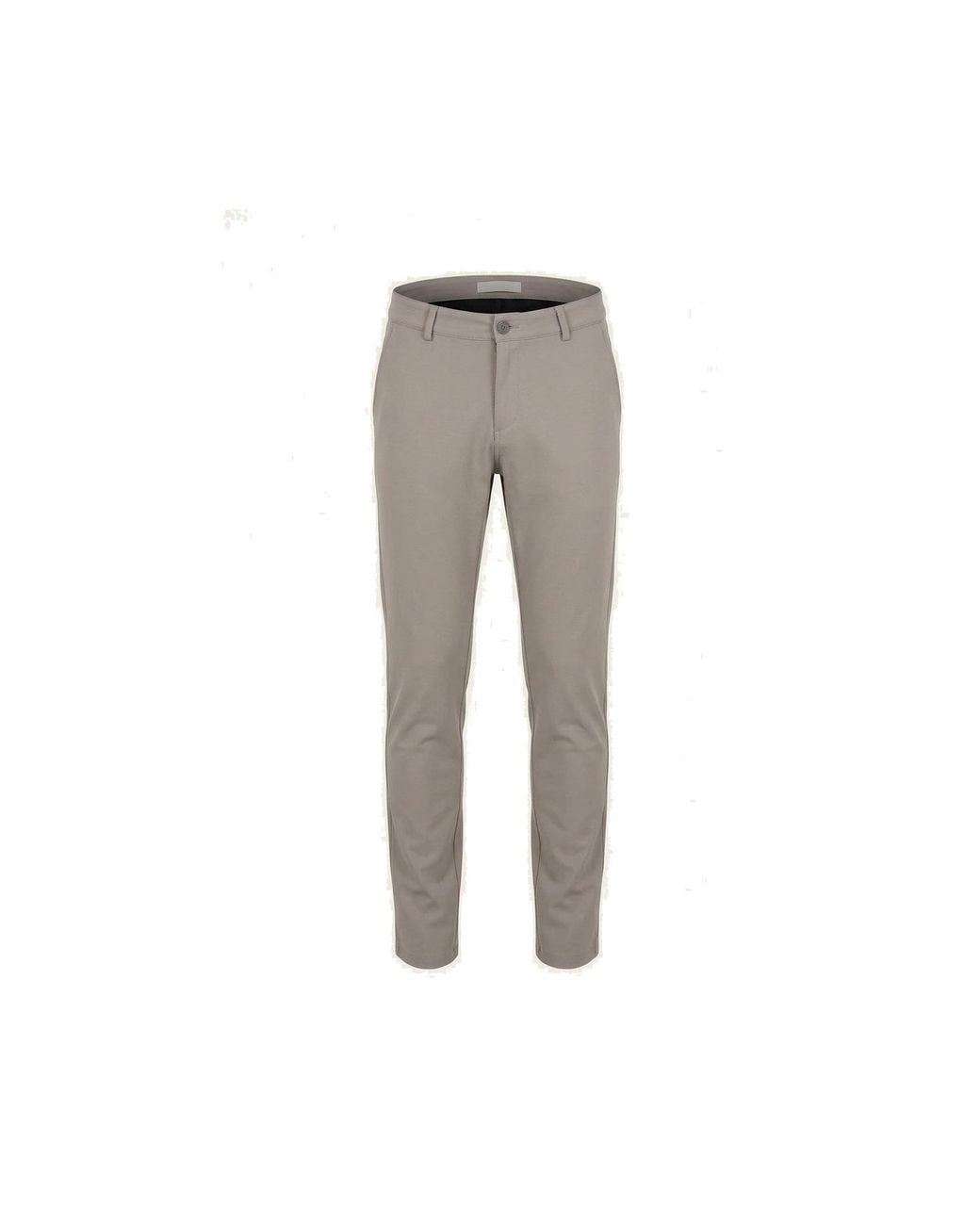 Ron Tomson Gray Neutrals Tapered Casual Wear Pants for men