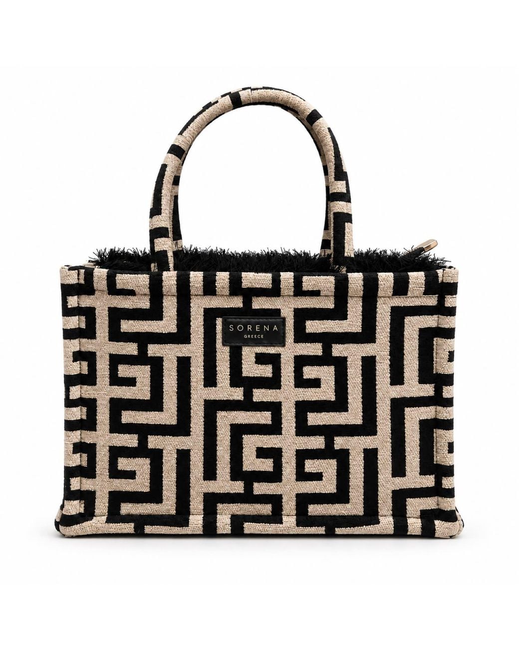Sorena Black Domna Medium Tote Bag