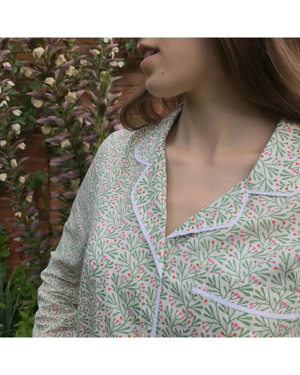 Lime Tree Design White Berry Pyjamas