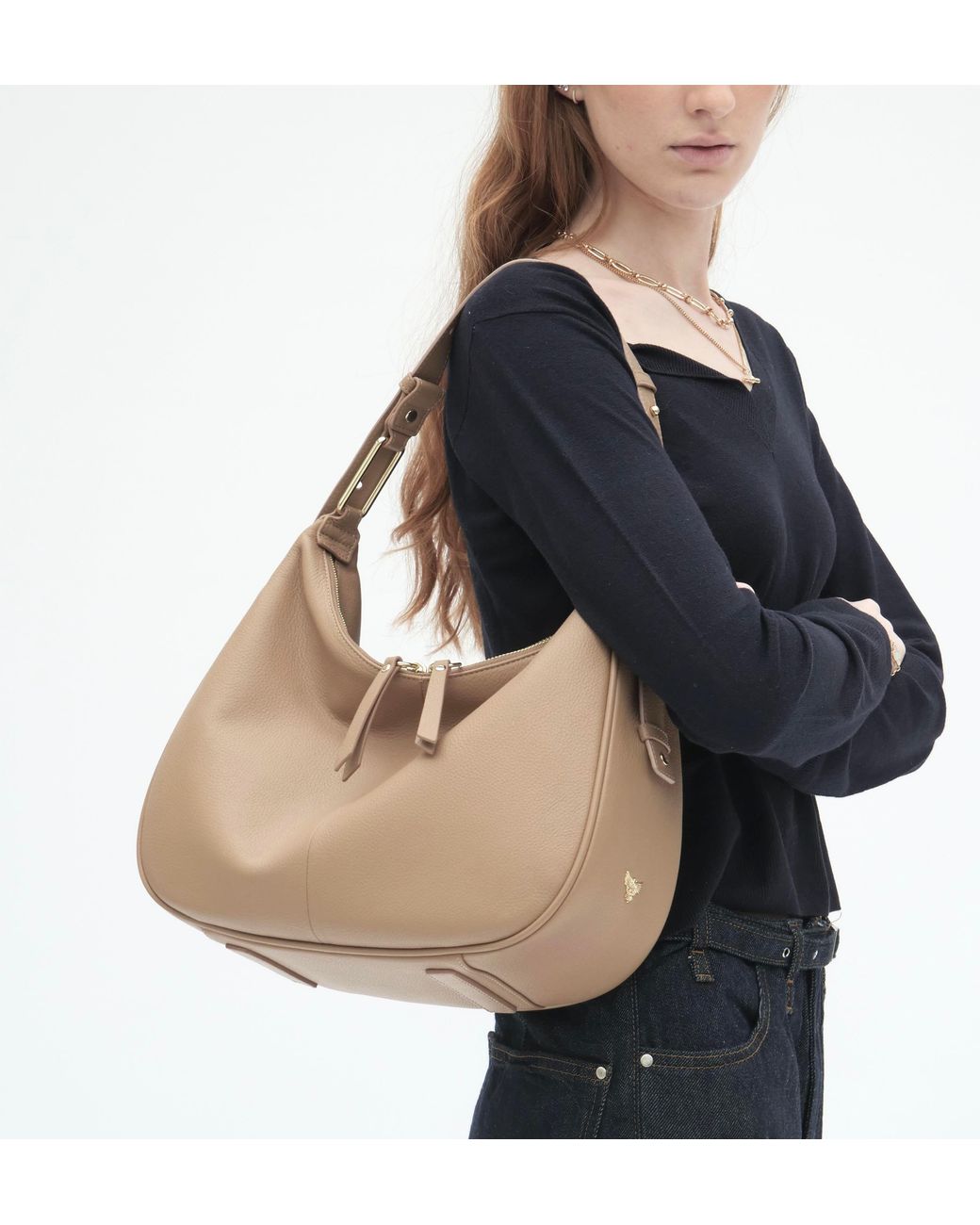Apatchy London Brown Neutrals The Charlie Camel Leather Bag