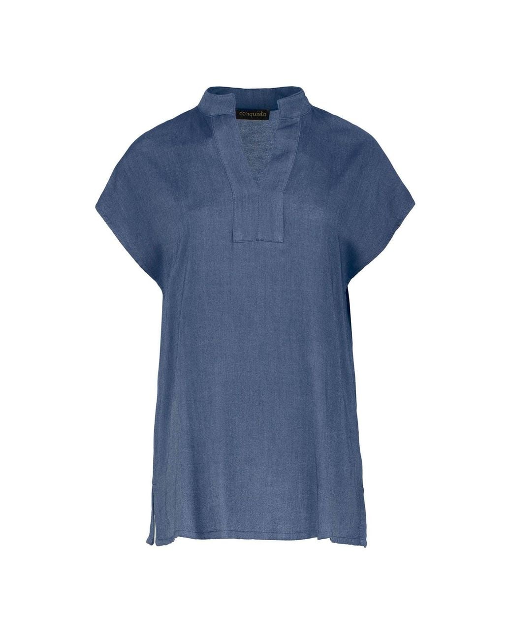 Conquista Blue Denim Style Sleeveless Top