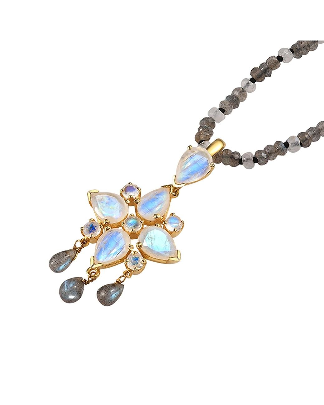Emma Chapman Jewels Metallic Moonstone Labradorite Pendant