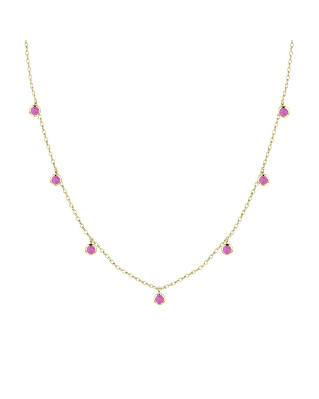 KAMARIA Metallic Opal Dew Drops Reversible Layering Necklace