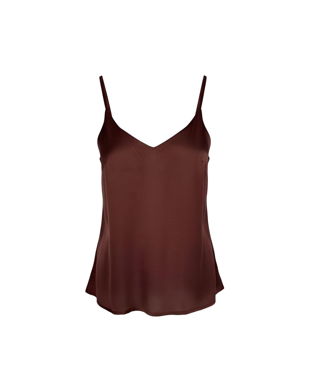 Haris Cotton Brown Ecovero Viscose Tank Top Chocolate