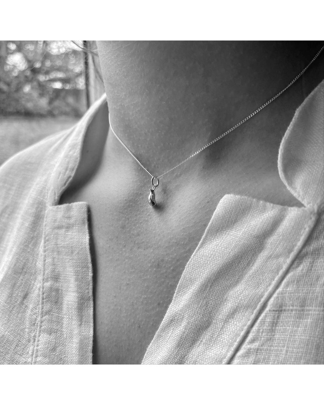 Lime Tree Design Metallic Tiny Penguin Pendant Necklace Sterling Silver