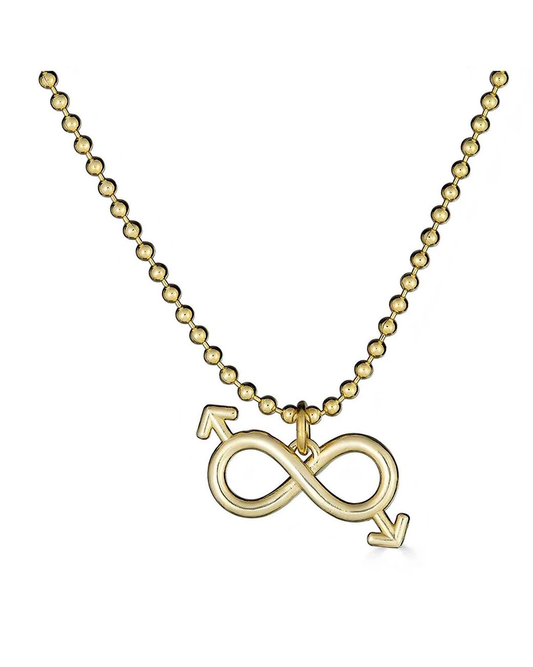Passionate Protest Collection Metallic Gender Eternity Pendant for men