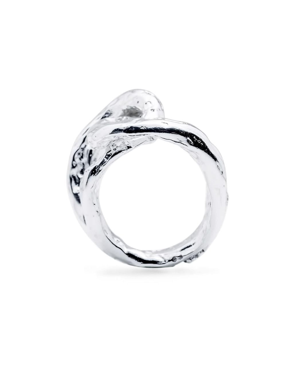 Mercela Metallic Sculptural Organic Intertwined Statement Ring – Contemporary Artisan Jewellery Inspired By Natural Forms