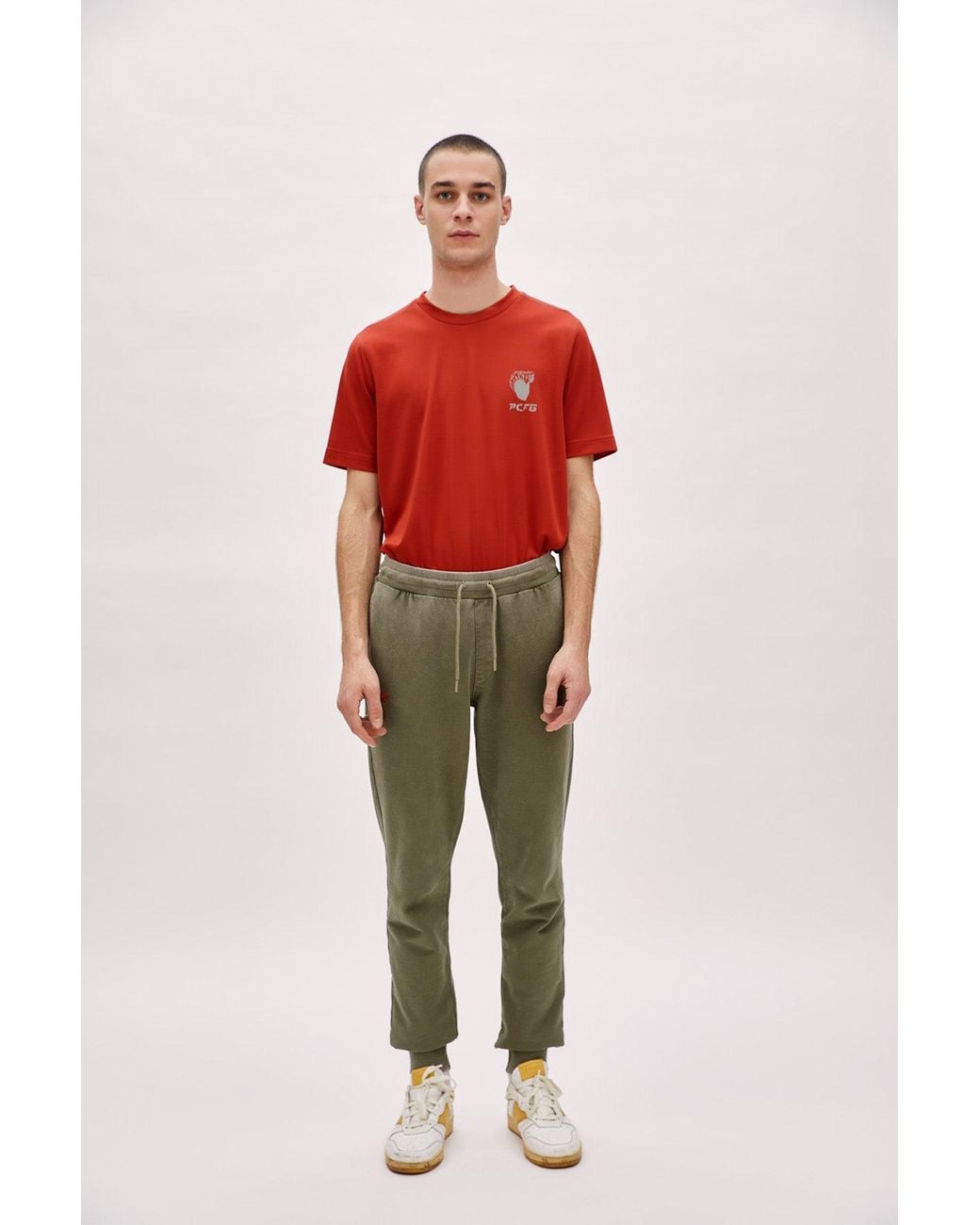 Pcfg Green Acid Washed Track Sweatpant for men