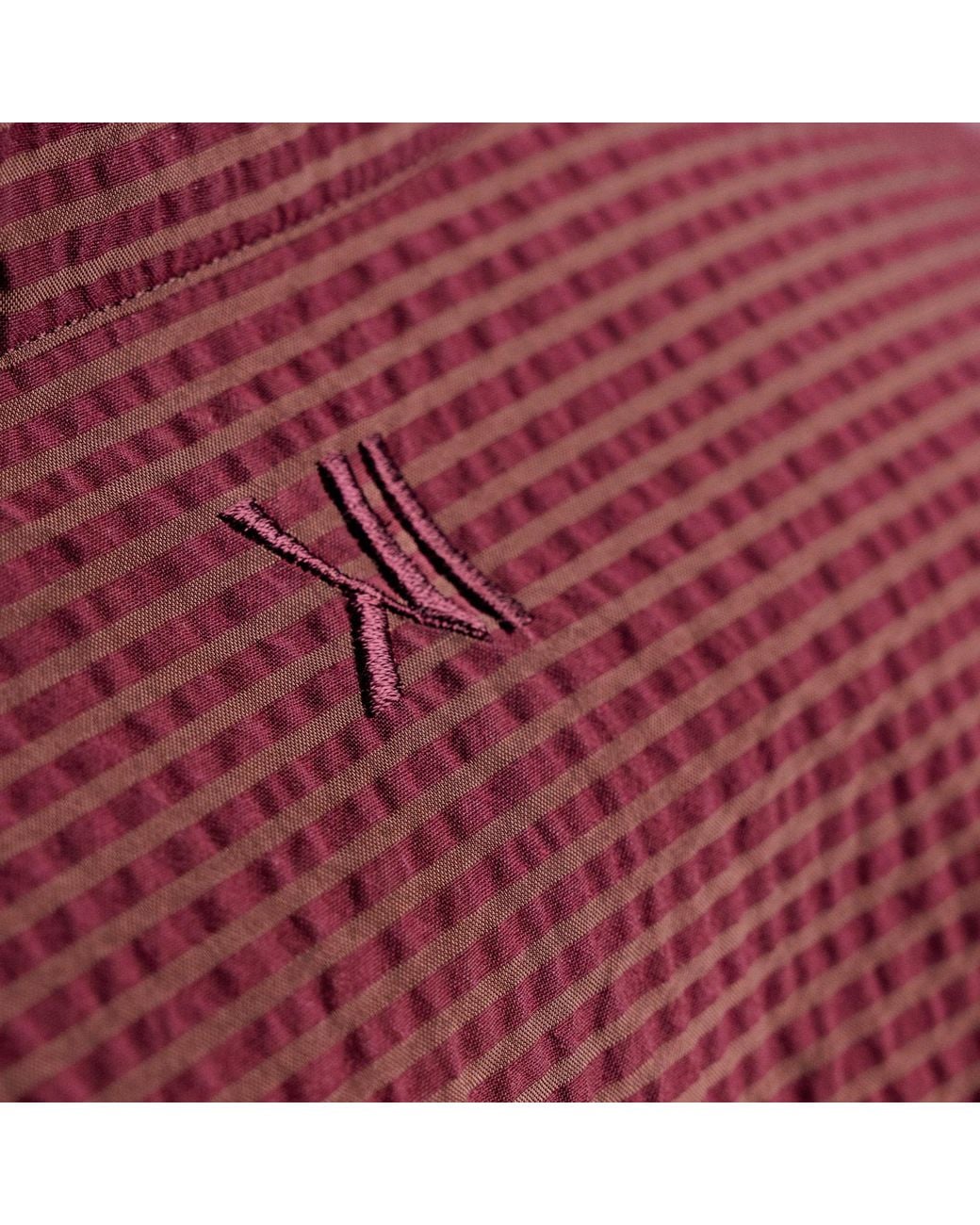 Duskitten Purple Oxblood Meridian Seersucker Shirt for men