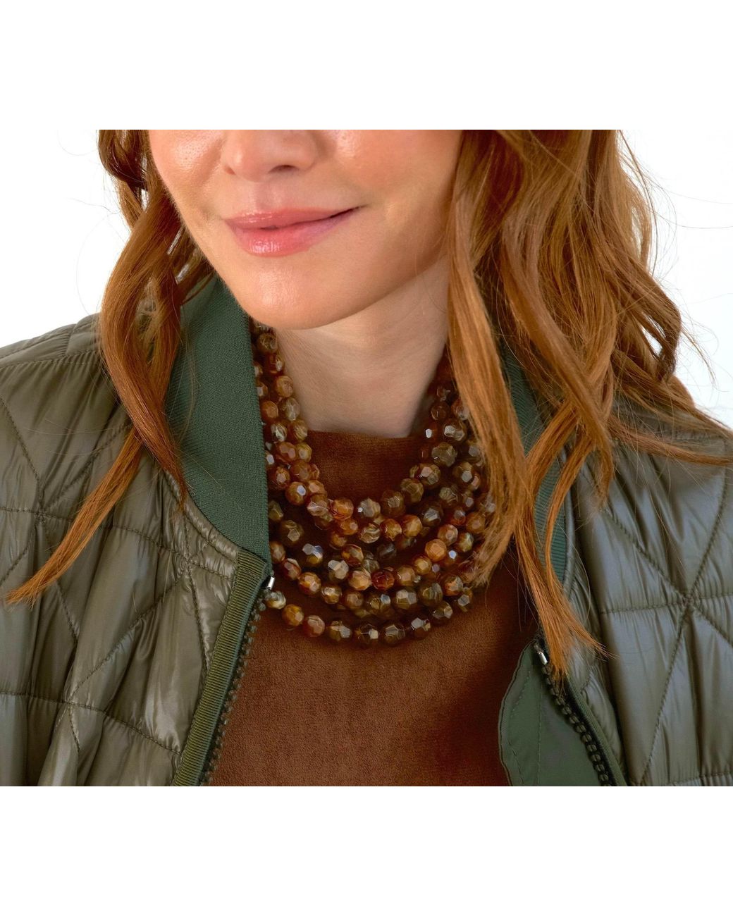 Fairchild Baldwin Brown Neutrals Bella Grace Deep Havana Necklace