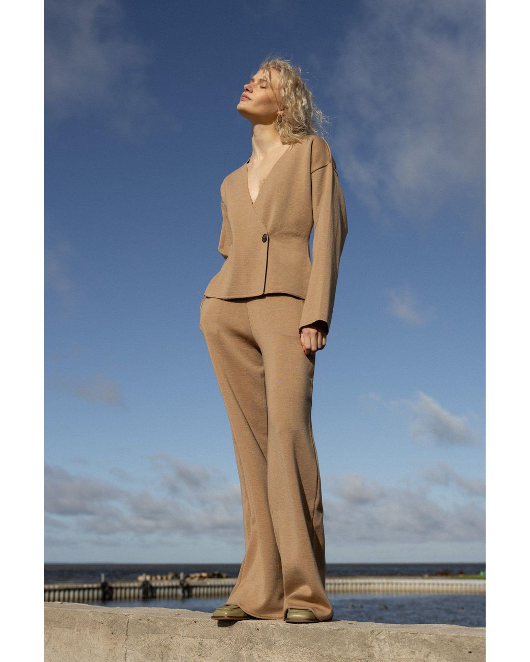 SALANIDA Natural Galante Knitted 100% Merino Blazer