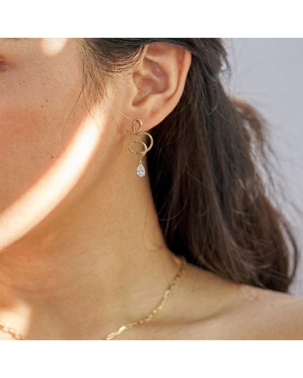 With Love Darling Metallic Medusa Waterdrop Earring