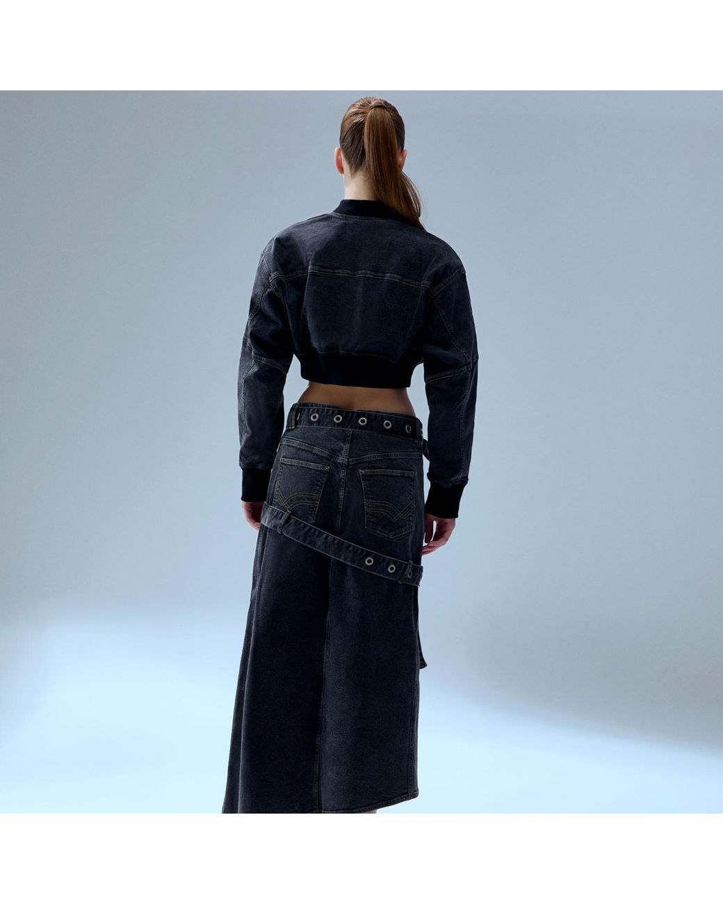 Pcfg Black Your Itch Bomber Denim Jacket