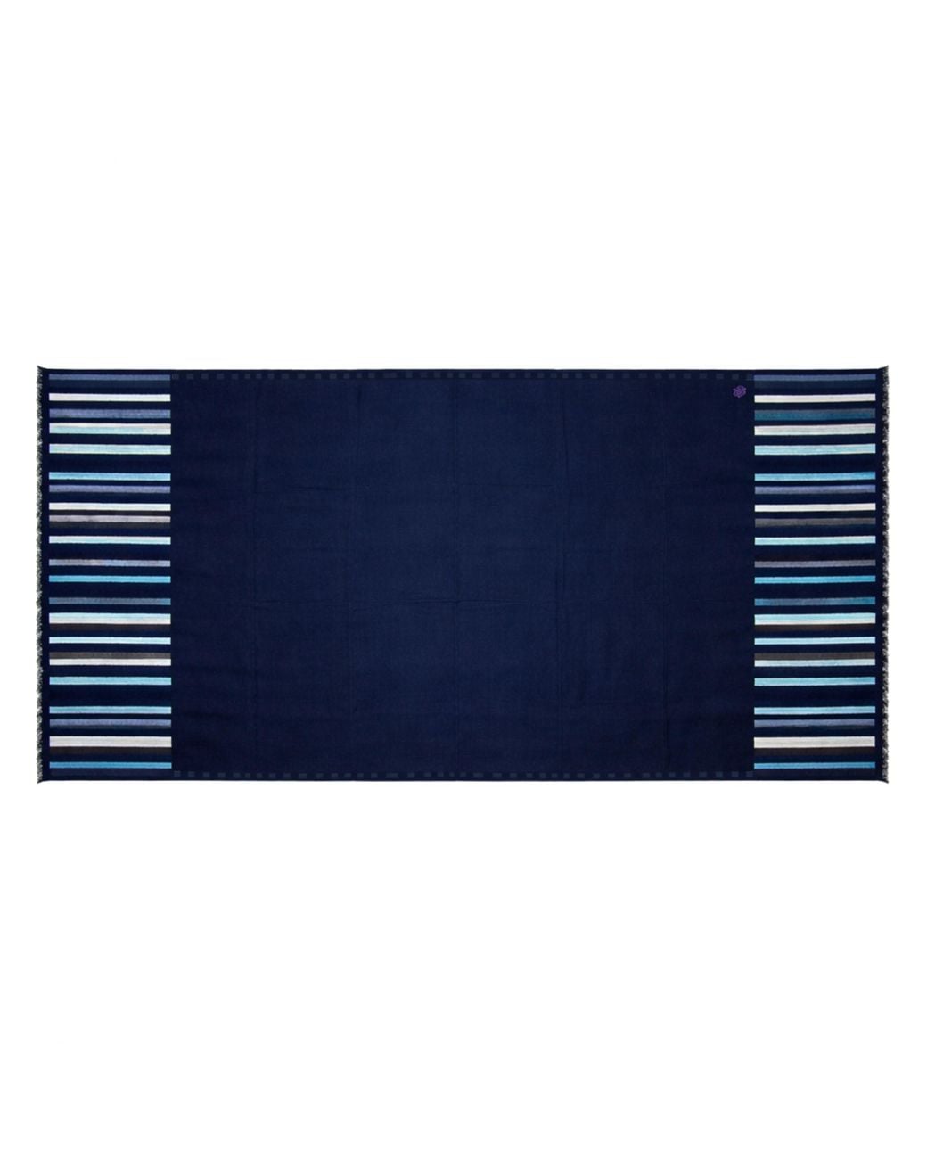 Pink Maharani Blue Cashmere Stole With And Embroidery