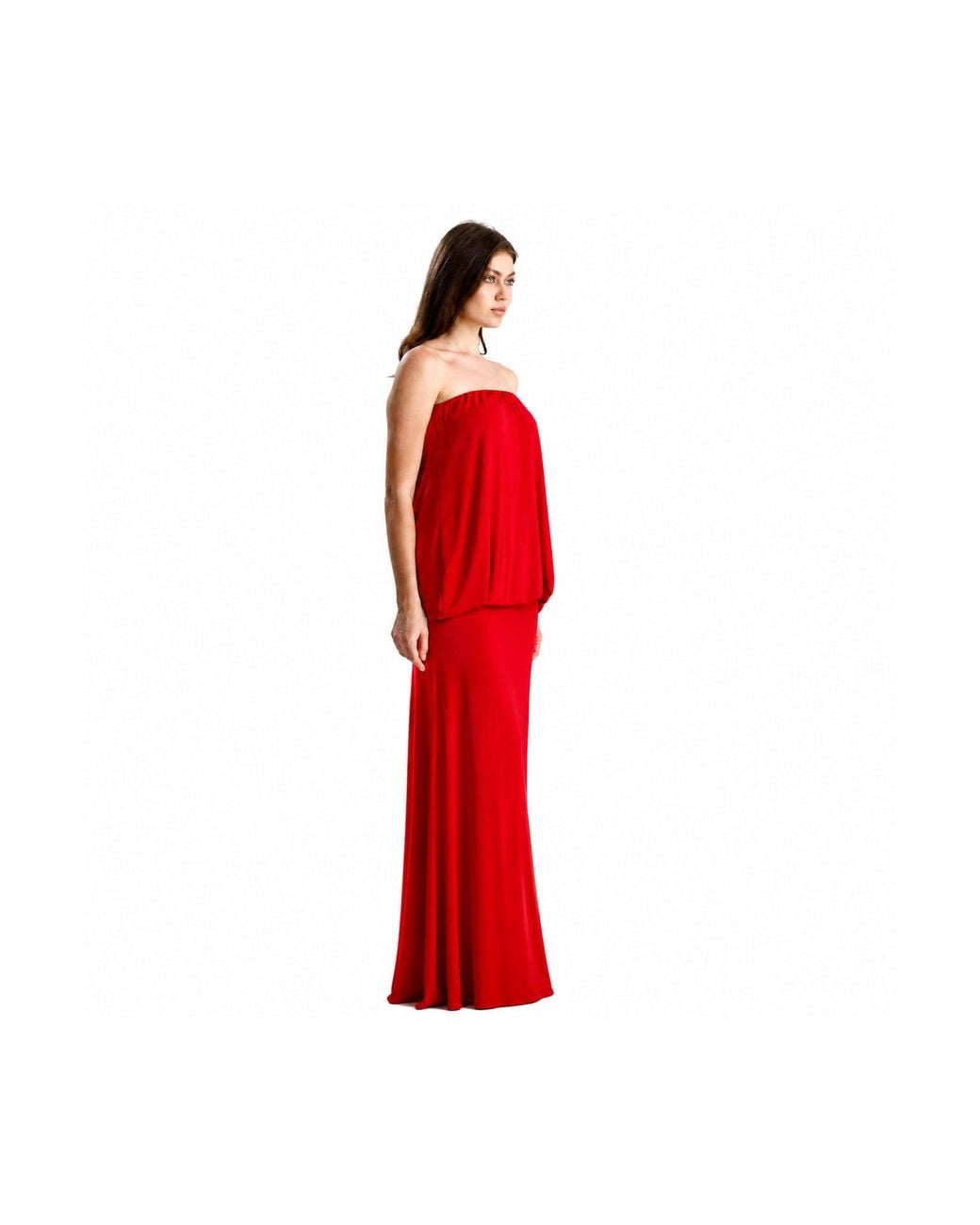 Maison De Gala Red Valerie Crimson Maxi Dress
