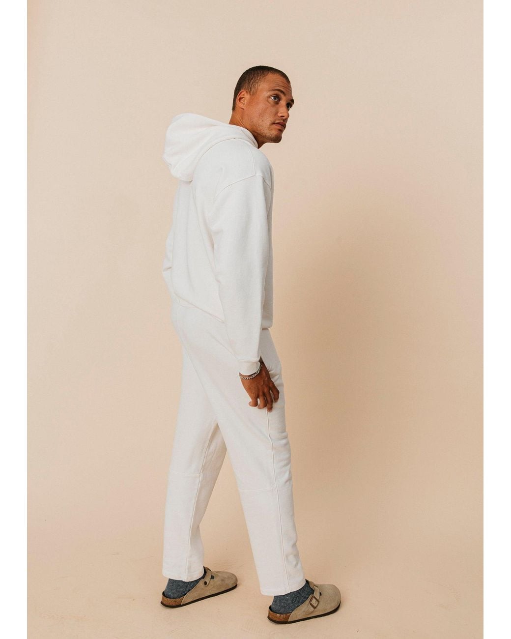 Ocio Leisurewear White Straight Leg Pant for men