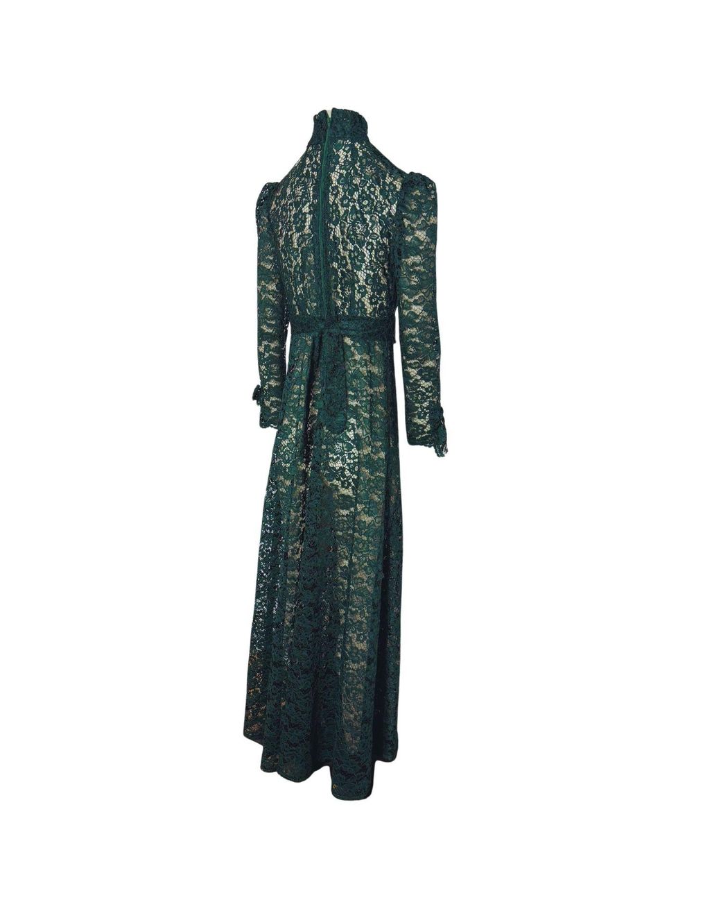 Couture to Your Door Green Gothic Dark Lace Dress