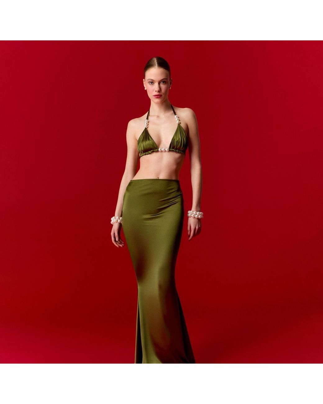 Nur Karaata Brown Mermaid Skirt