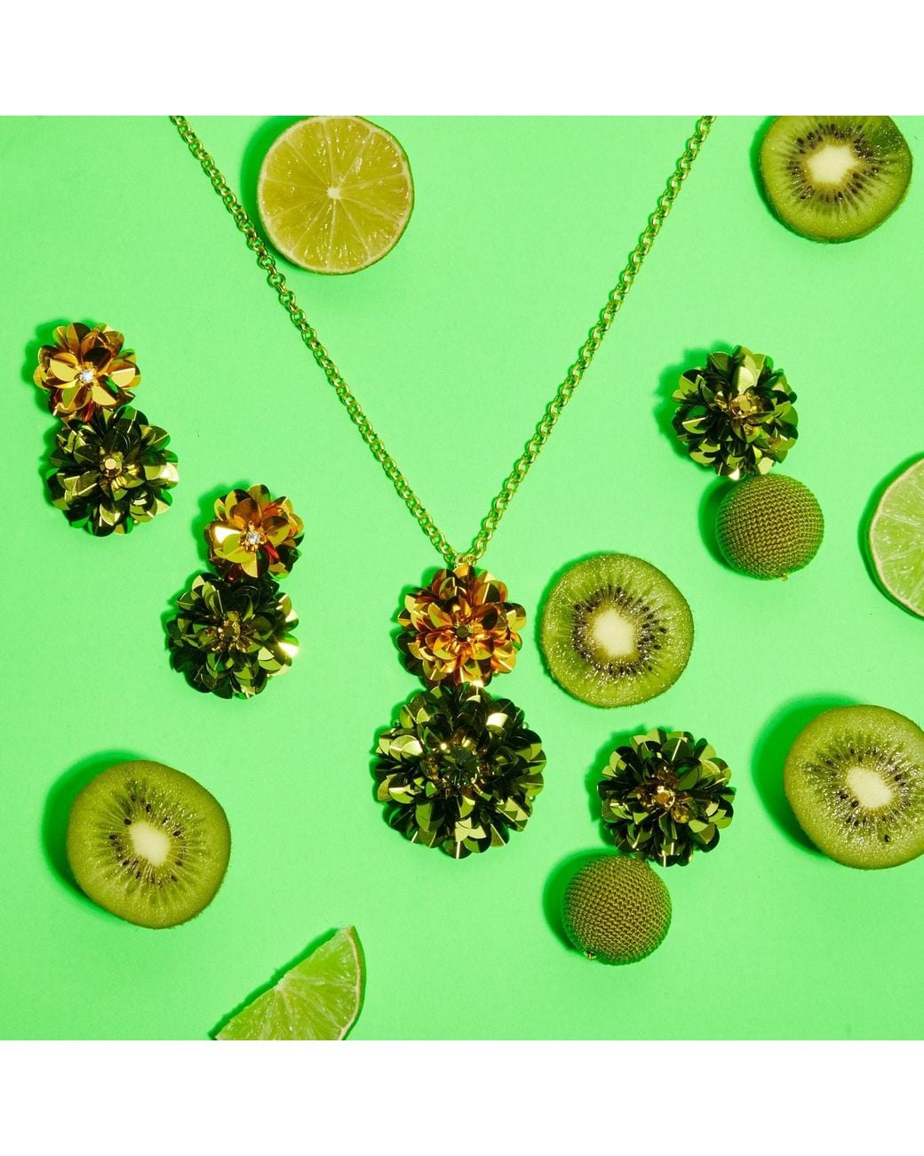 PINAR OZEVLAT Yellow Verdara Lariat & Artichoke