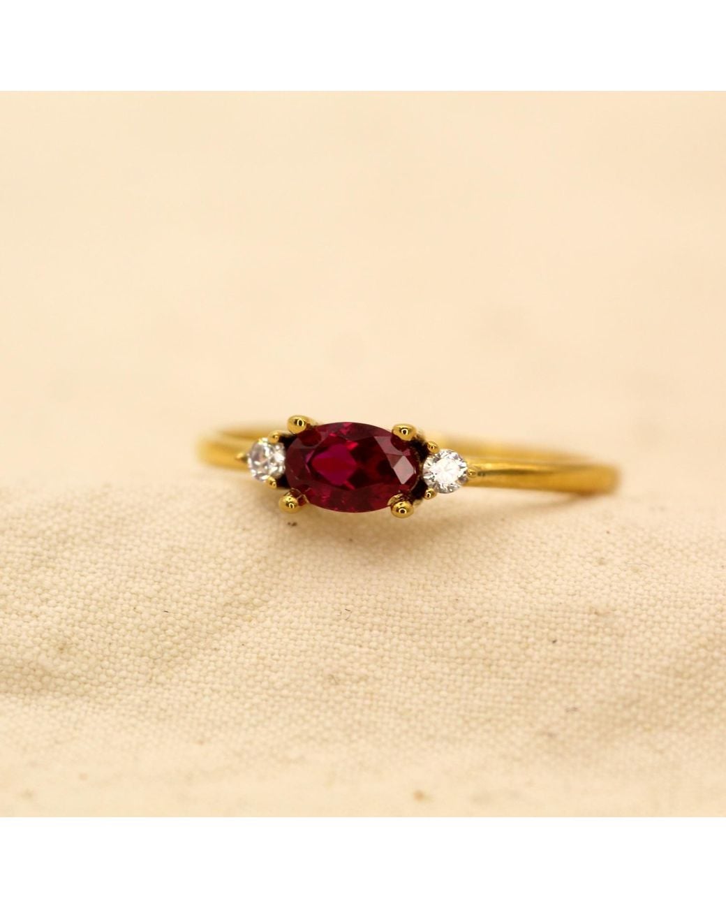 VicStoneNYC Fine Jewelry Yellow Natural Oval Ruby And Diamond Ring
