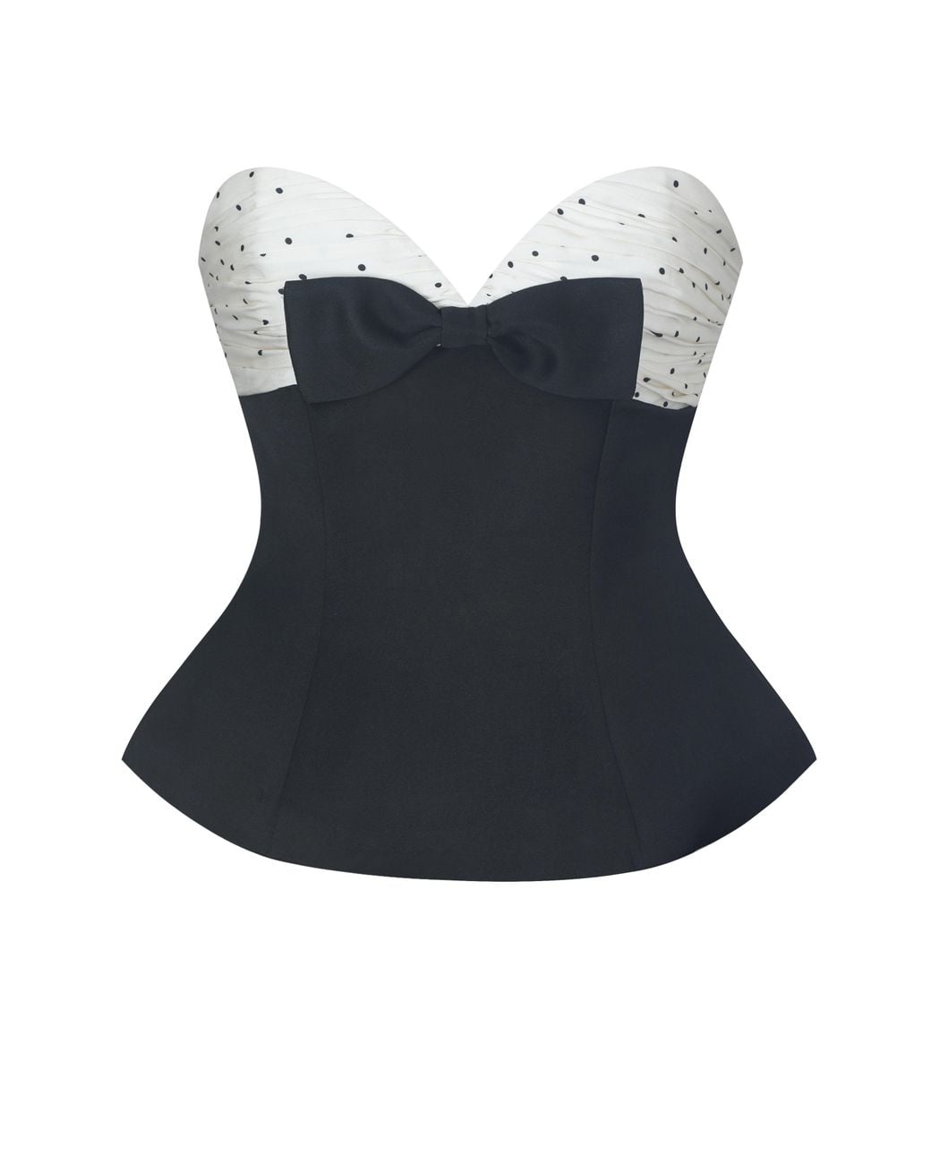 Miss Circle New York Blue Ulrike & Polka Dot Sweetheart Peplum Top