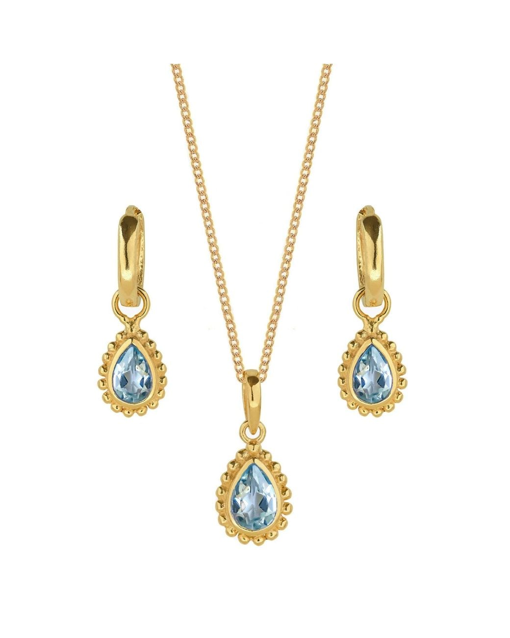 Charlotte's Web Jewellery Metallic November Birthstone Necklace And Earring Set