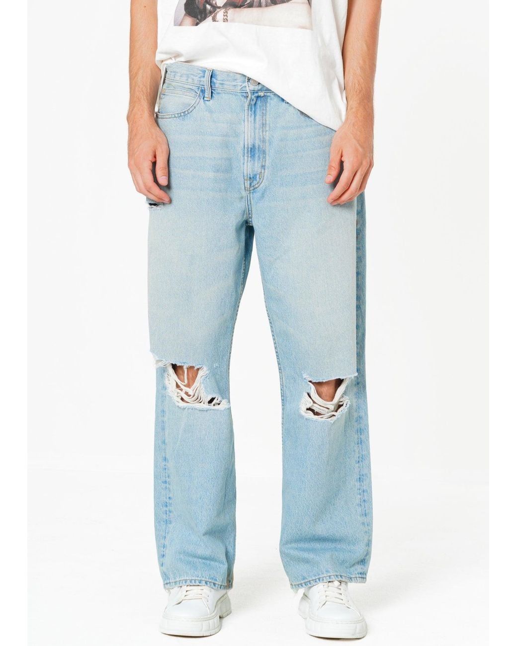 NOEND Blue Noend Slouch Loose Jeans for men