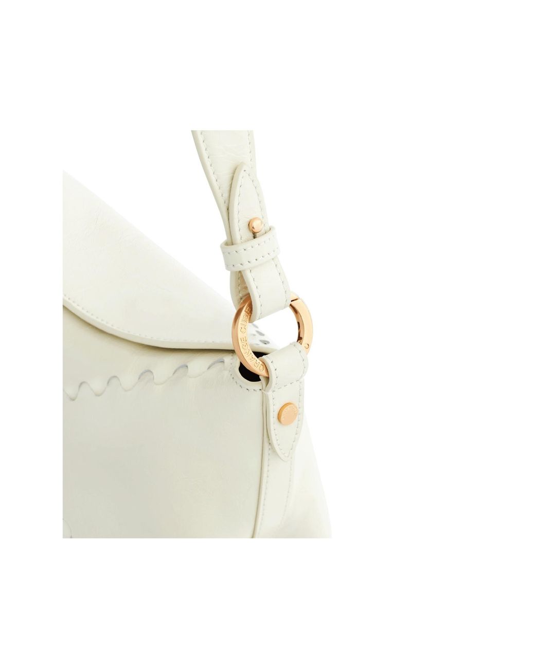 Orange Cube White Mosaic Baguette Shoulder Bag