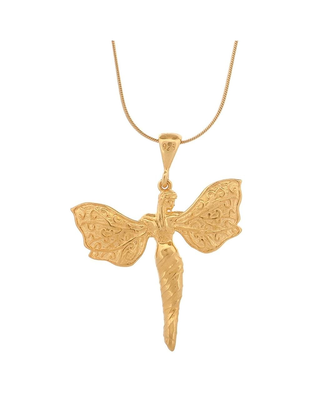 Ebru Jewelry Metallic Heavenly Guardian Vermeil Necklace