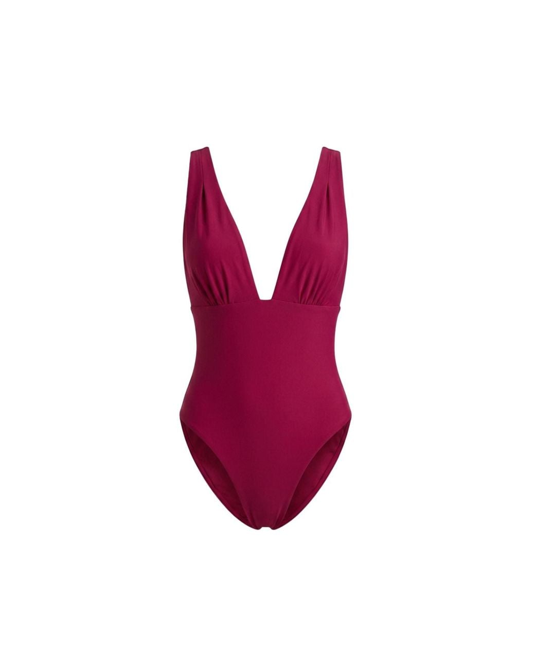 Veroni Swim Red Roxanne Deep Plunge One Piece