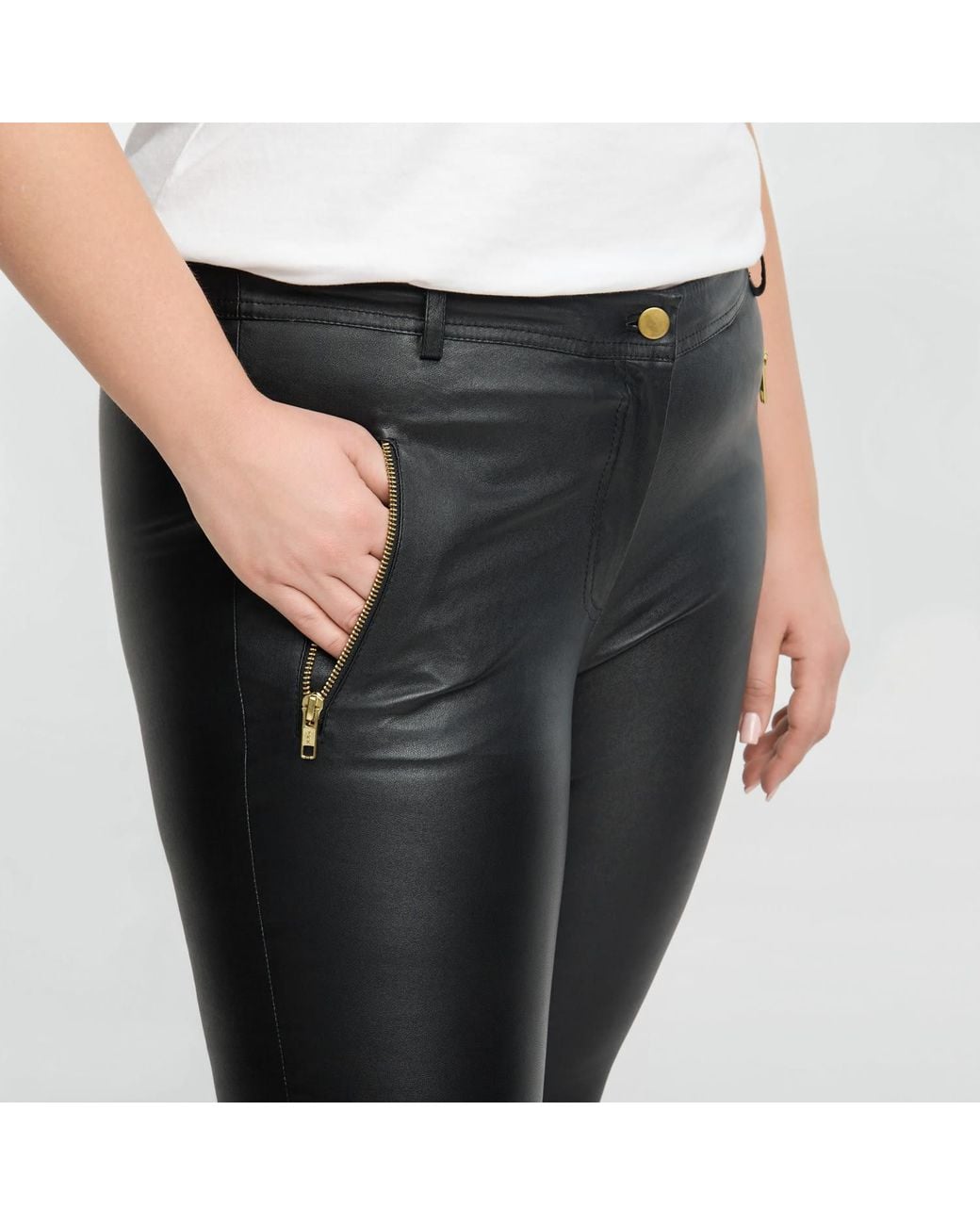 Zoe Black Lucille Leather Pants