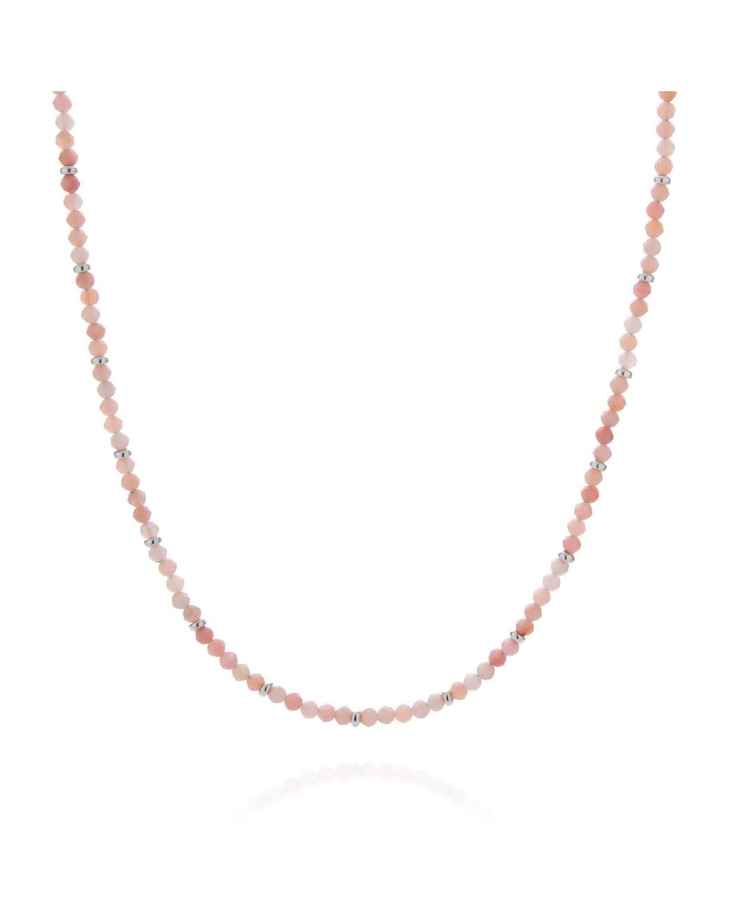 Nellou Jewellery Metallic Opal October Birthstone Orbit Necklace