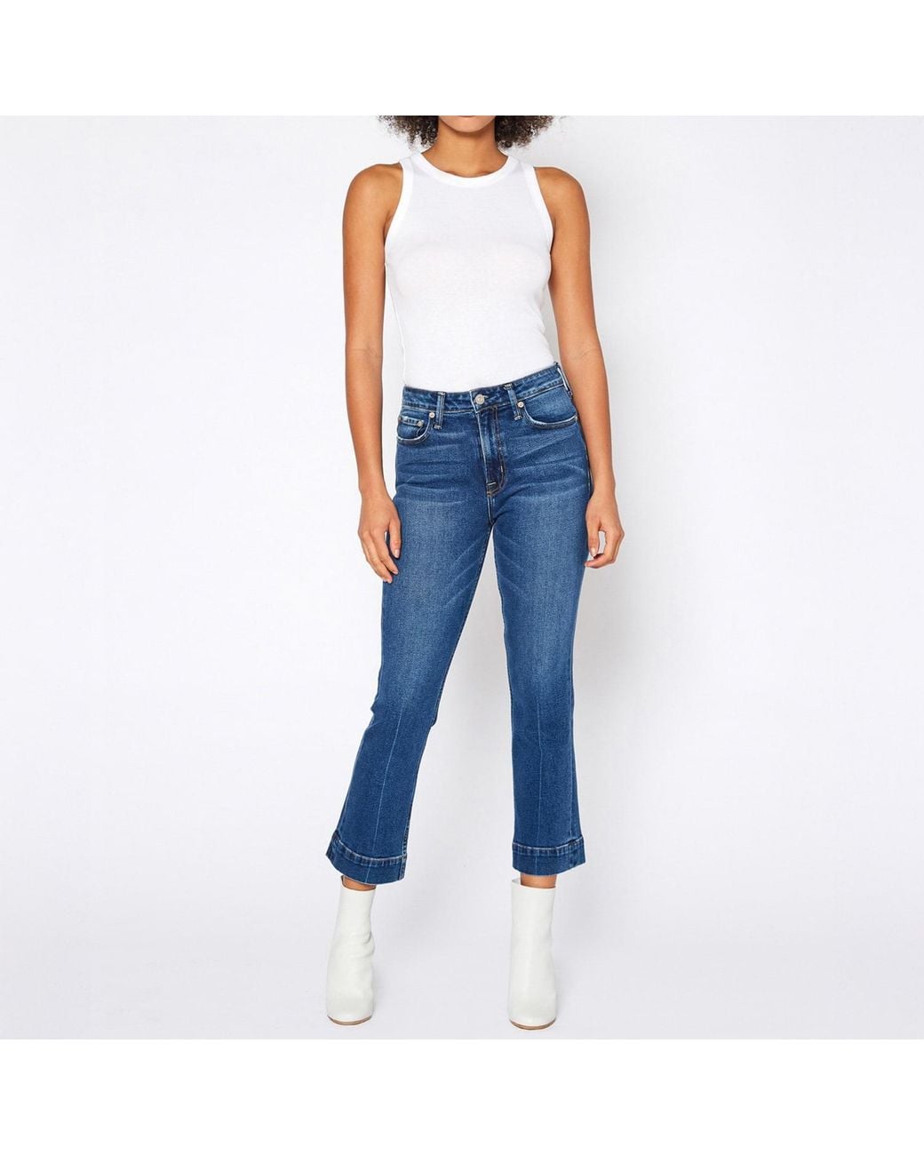 NOEND Blue Farrah Kick Flare Jeans