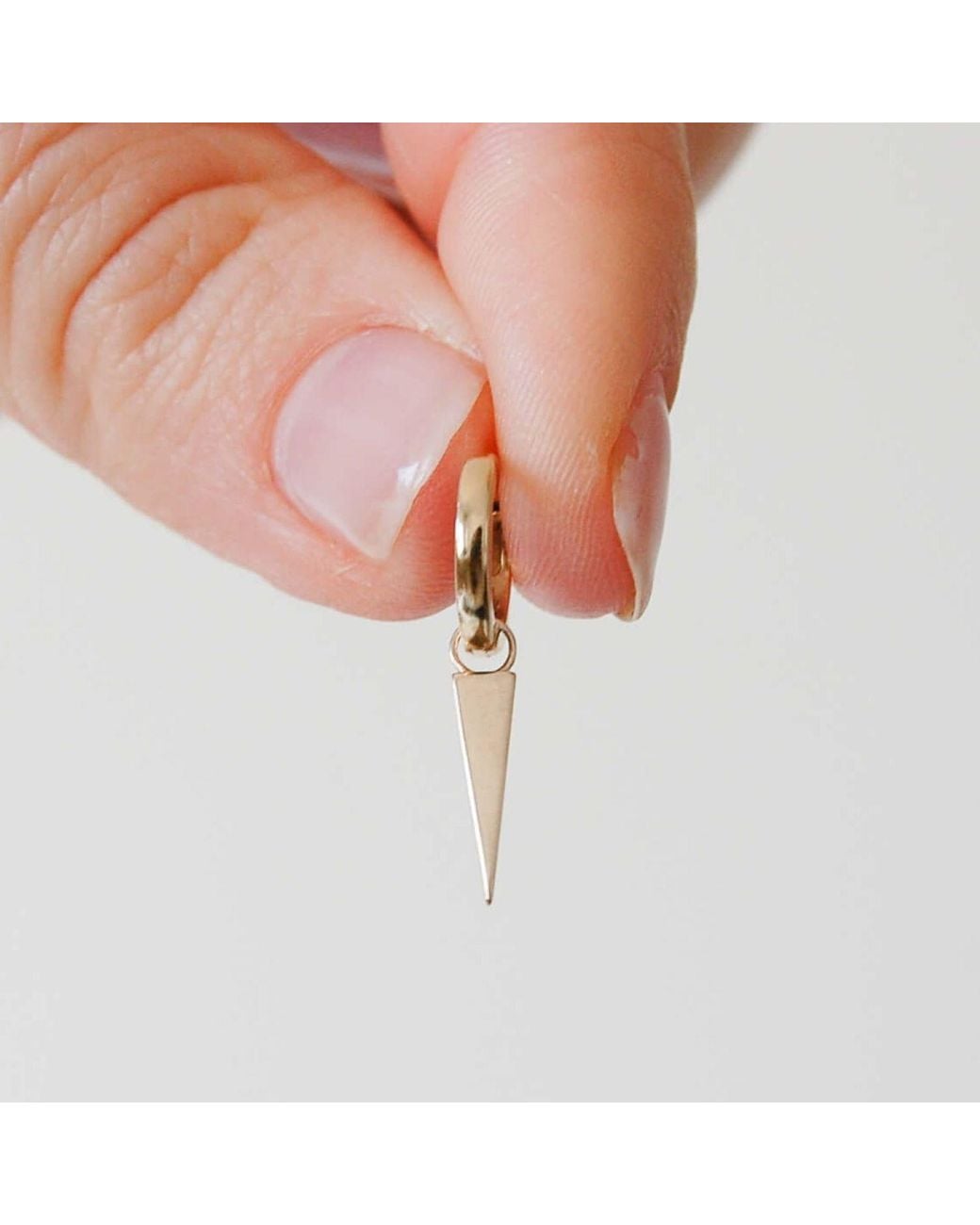 Zohreh White Spike Earring Charm 9K