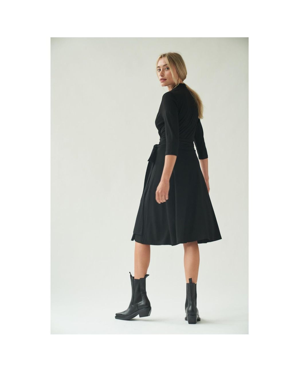 Marianna Déri Black Jersey Wrap Dress