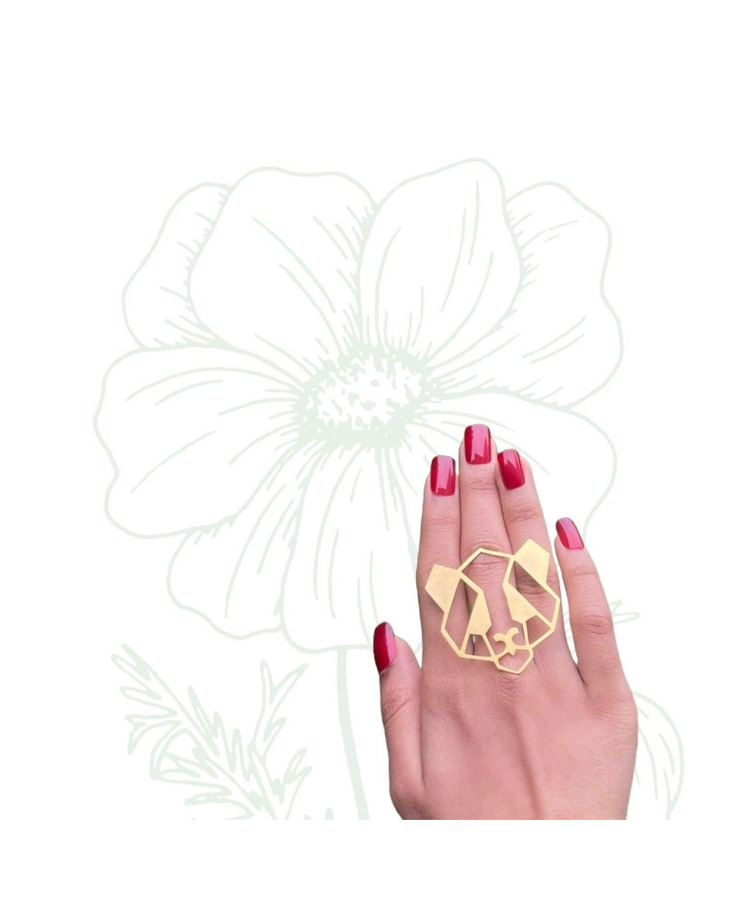 Meraki by Rashmi Bajaj Metallic Playful Panda Plated Chunky Ring