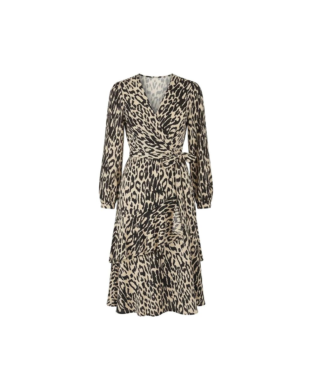 James Lakeland White Leopard Wrap Dress