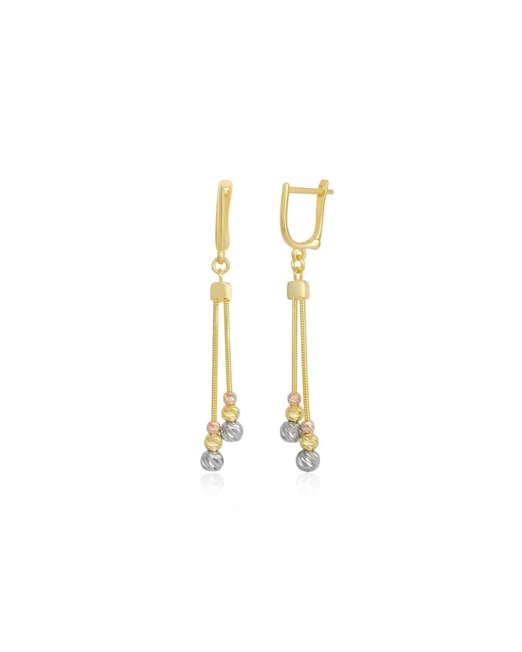 Spero London Metallic Dorissa Sterling Drop Earring Multicolour Beads