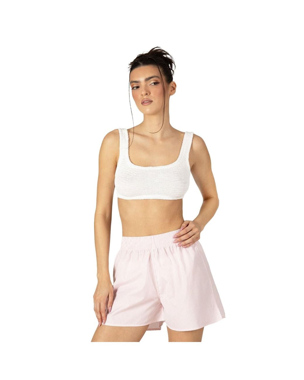 Paramidonna Pink Cora Shorts Striped