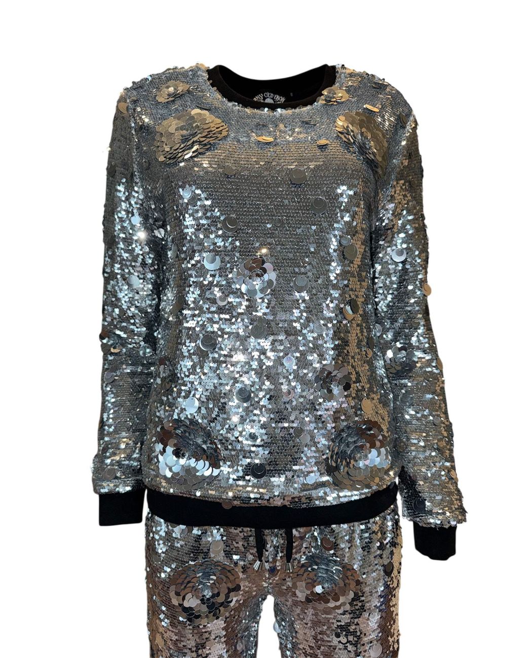 Any Old Iron Gray Petal To The Metal Sequin Sweatshirt for men