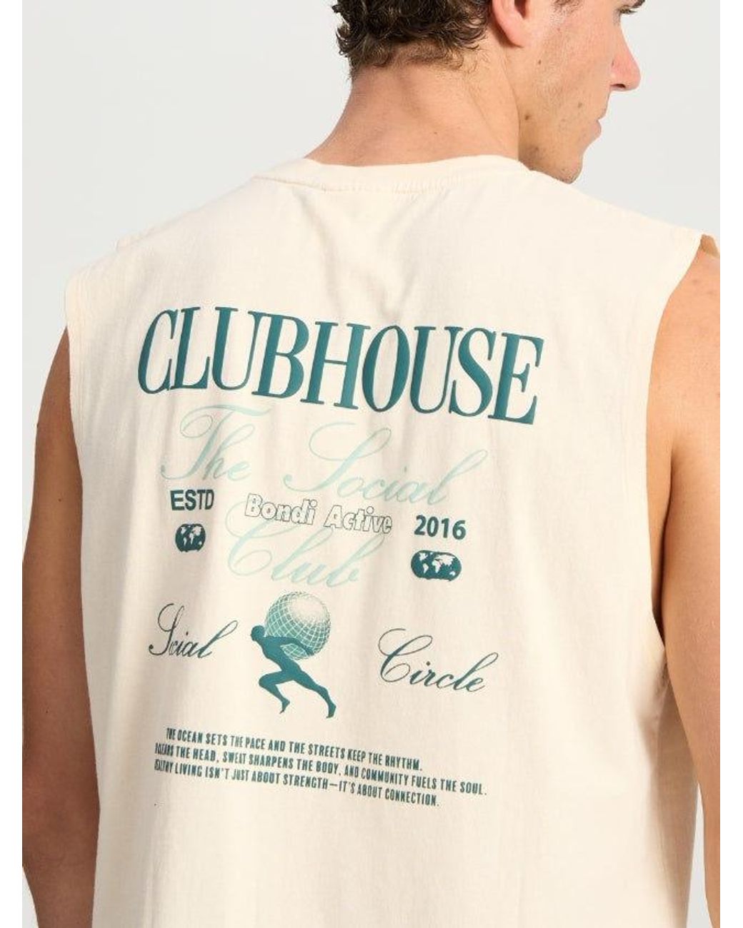 Bondi Active White Clubhouse Tank for men