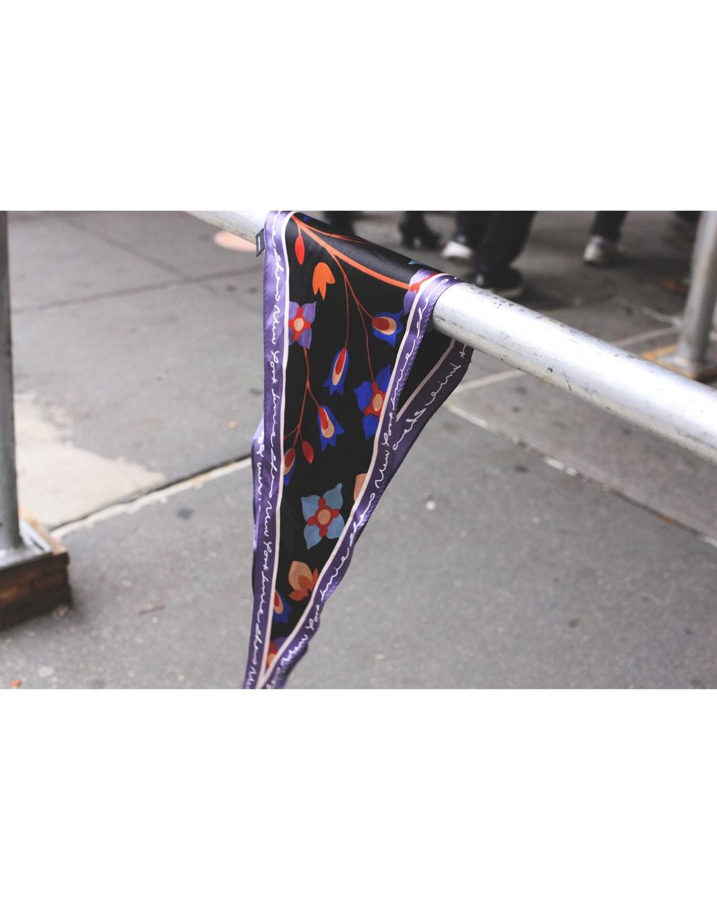 Jessie Zhao New York Black Silk Diamond Scarf Of Garden