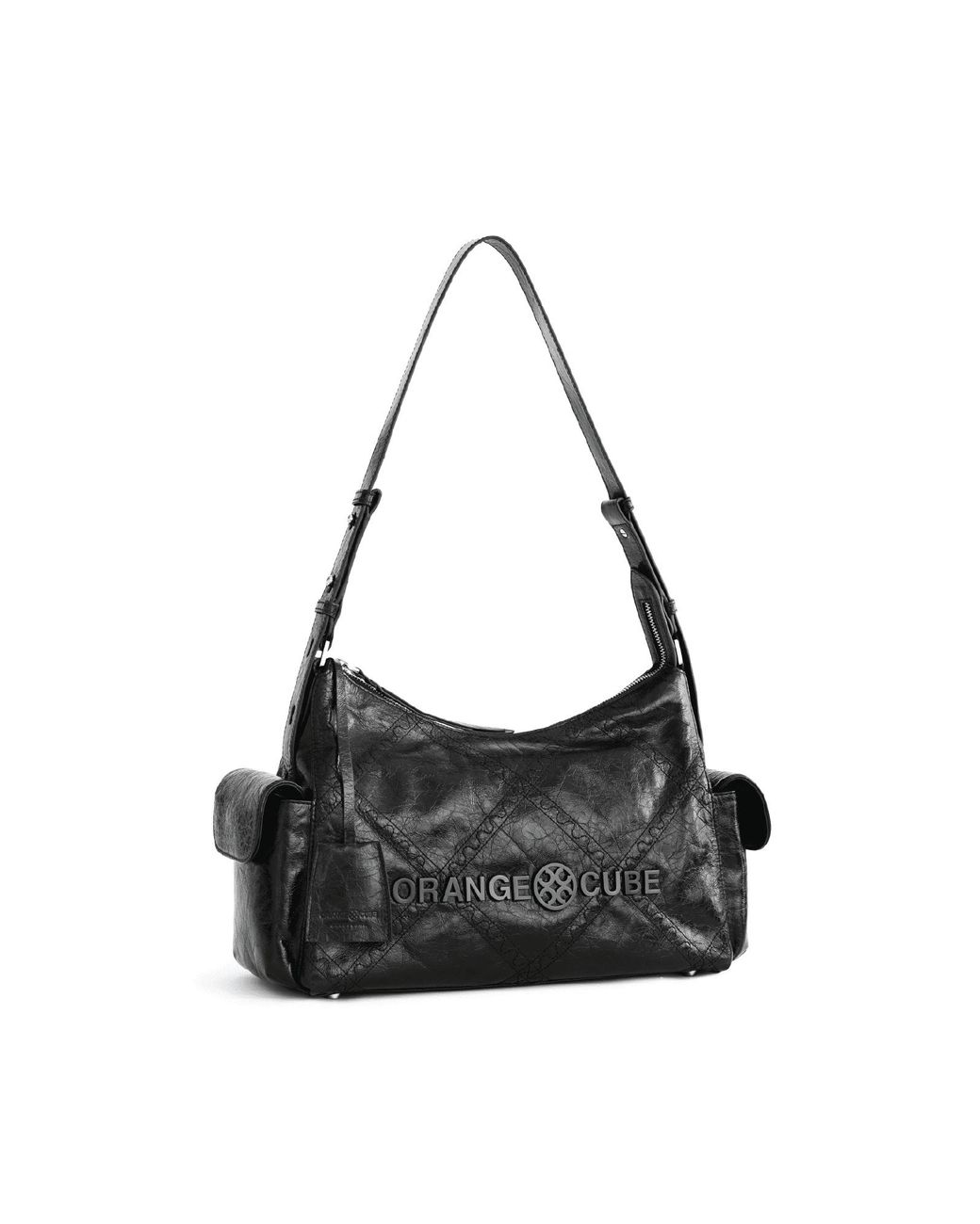 Orange Cube Black Metropolitan City Bag