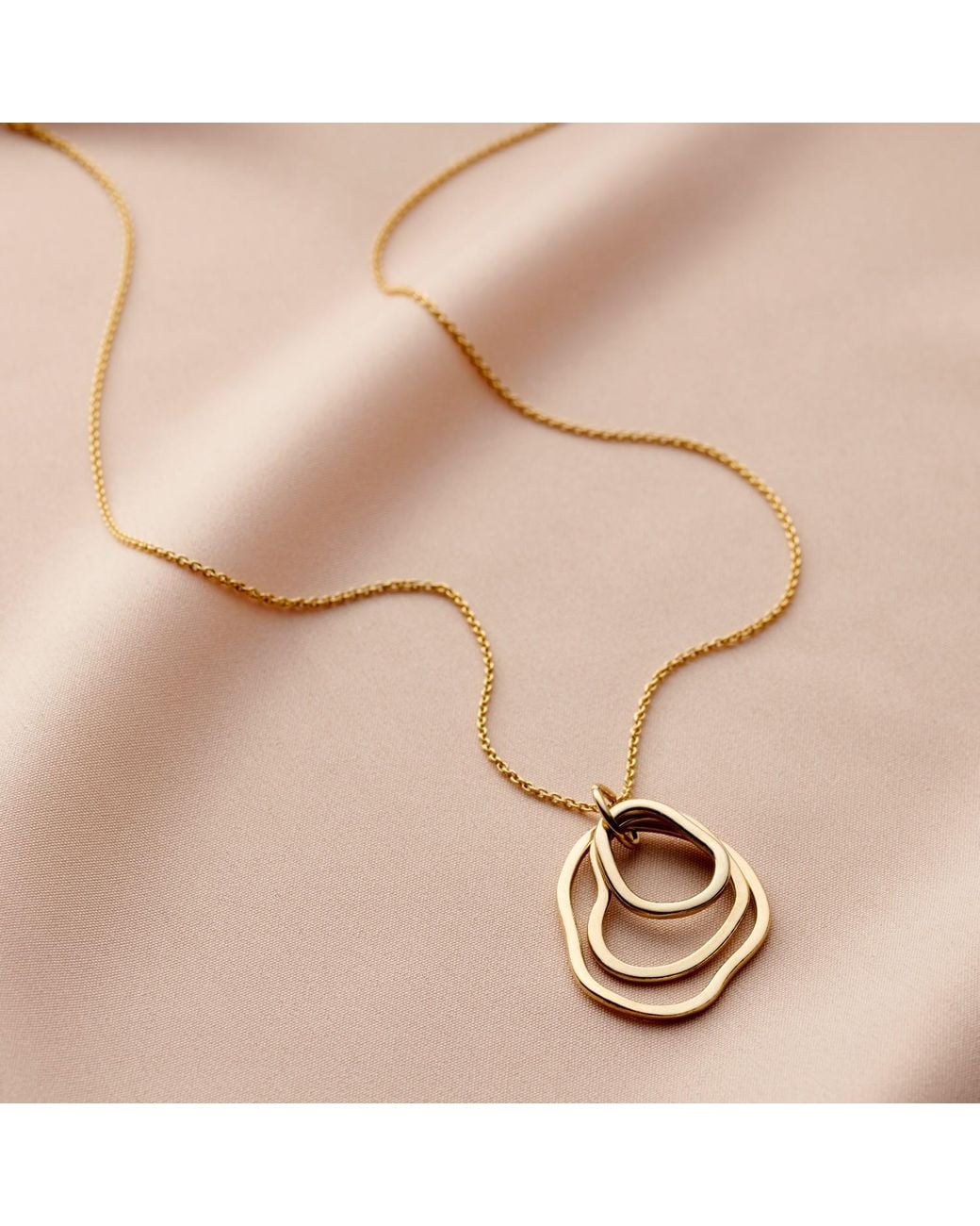 Posh Totty Designs Metallic Yellow Gold Plated Fine Organic Family Necklace