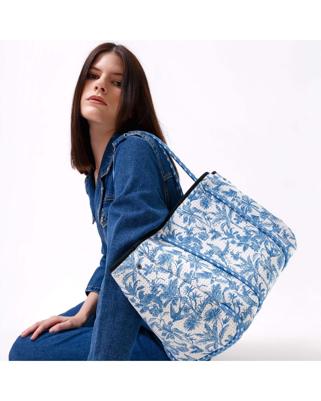 Pop Ups Brand Blue Everyday Tote Popups Toile