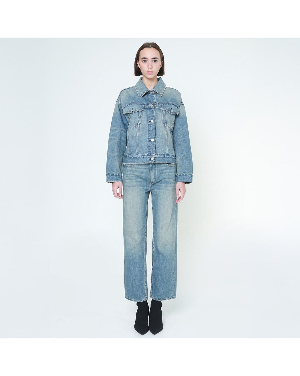 NOEND Blue Taylor Boxy Straight Jeans
