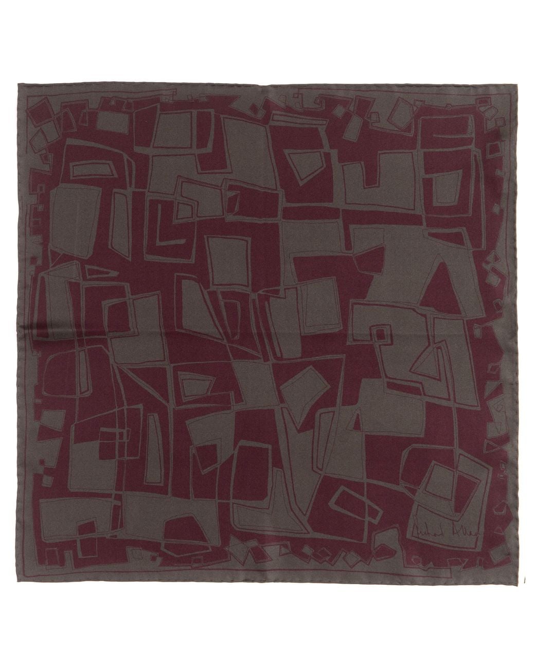 Richard Allan London Purple Claret Hepworth Silk Neckerchief